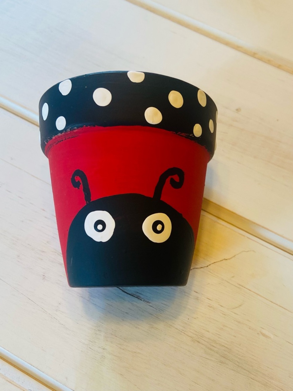Ladybug 4-Inch Terracotta Pot